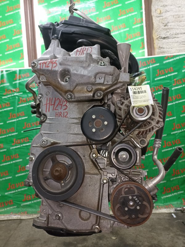 Двигатель Nissan Note E12 HR12DE 2012 (б/у) ПРОБЕГ-38000КМ. 2WD. +КОМП. ПОД А/Т. СТАРТЕР В КОМПЛЕКТЕ.