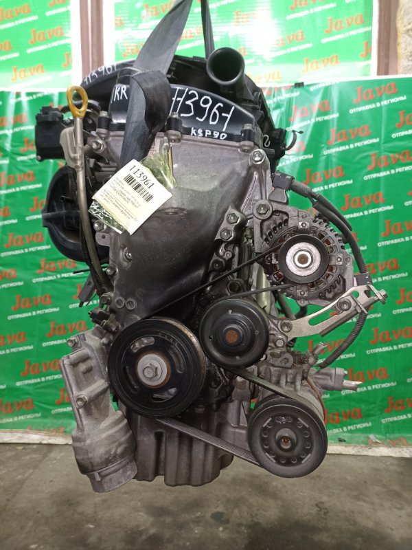 Двигатель Toyota Vitz KSP90 1KR-FE 2010 (б/у) ПРОБЕГ-57000КМ. 2WD. +КОМП. ПОД А/Т. СТАРТЕР В КОМПЛЕКТЕ.