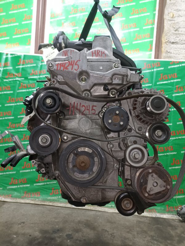 Двигатель Nissan Tiida NC11 HR15DE 2009 (б/у) ПРОБЕГ-36000КМ. 4WD. +КОМП. ПОД А/Т. СТАРТЕР В КОМПЛЕКТЕ. БЕЗ ГЕНЕРАТОРА.