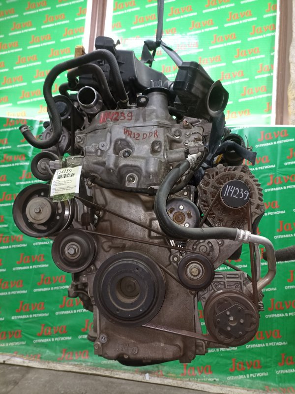 Двигатель Nissan Note E12 HR12DDR 2013 (б/у) ПРОБЕГ-58000КМ. 2WD. +КОМП. ПОД А/Т. СТАРТЕР В КОМПЛЕКТЕ.