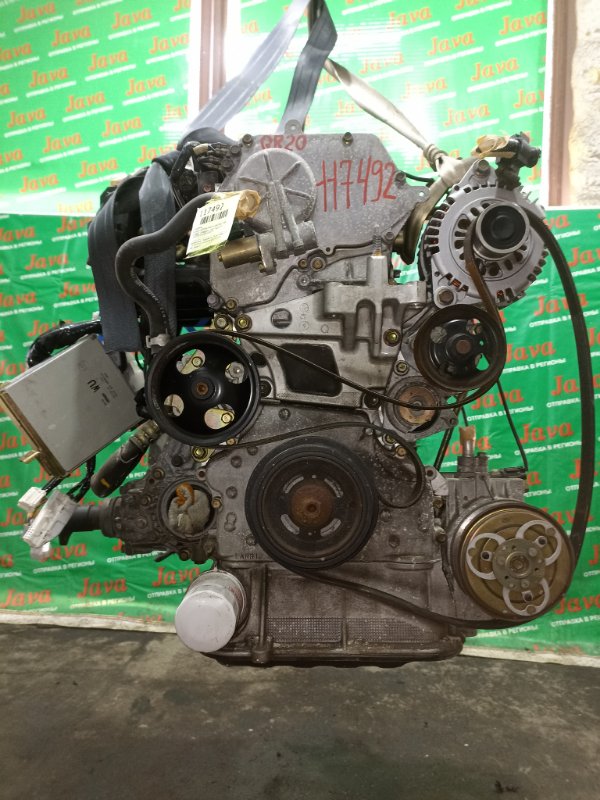 Двигатель Nissan Serena TNC24 QR20DE 2002 (б/у) ПРОБЕГ-20000КМ. 4WD. КОСА+КОМП. ПЛАСТИКОВЫЙ КОЛЛЕКТОР. ПОД А/Т. СТАРТЕР В КОМПЛЕКТЕ.