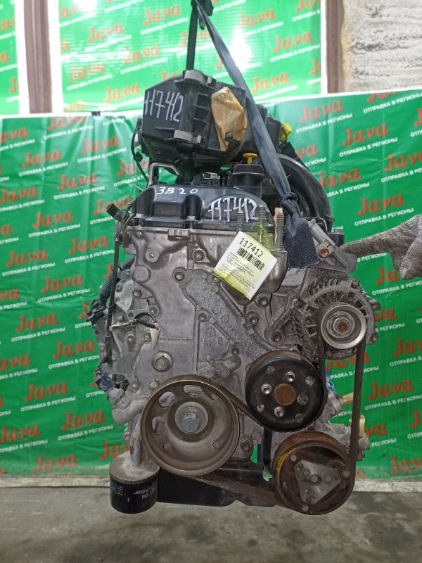 Двигатель Nissan Dayz B21W 3B20 2013 (б/у) ПРОБЕГ-20000КМ. 2WD. КОСА+КОМП. ЭЛЕКТРО ЗАСЛОНКА. ПОД А/Т. СТАРТЕР В КОМПЛЕКТЕ.