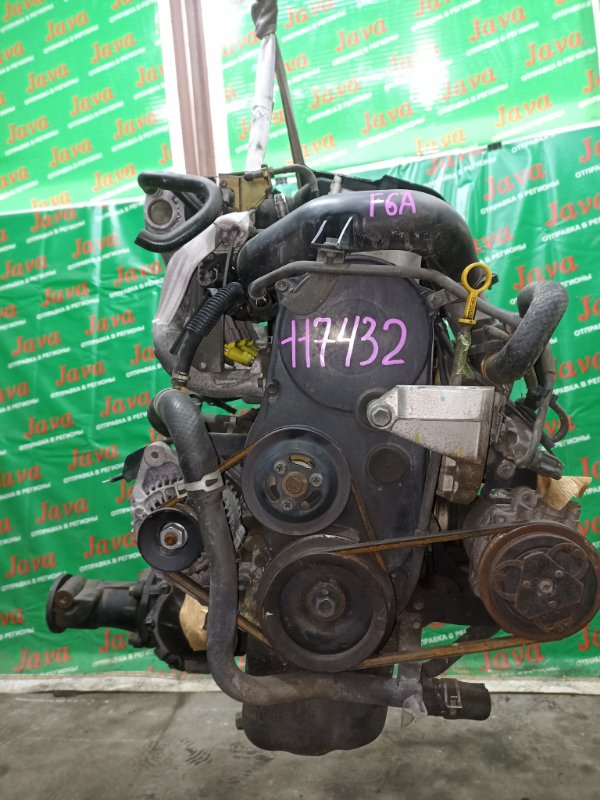 Двигатель Suzuki Kei HN11S F6A-T 2000 (б/у) ПРОБЕГ-31000КМ. 4WD. +КОМП. МЕХ.ЗАСЛОНКА. ПОД А/Т. СТАРТЕР В КОМПЛЕКТЕ.