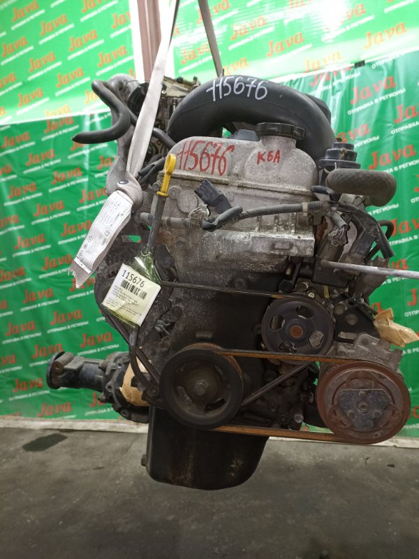 Двигатель Suzuki Kei HN21S K6A-T 2000 (б/у) ПРОБЕГ-46000КМ. 4WD. +КОМП. МЕХ.ЗАСЛОНКА. ПОД А/Т. СТАРТЕР В КОМПЛЕКТЕ.