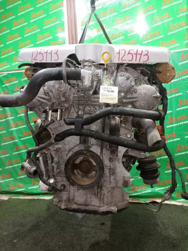Двигатель Nissan Fuga HY51 VQ35HR 2017 (б/у) ПРОБЕГ-65000КМ. 2WD. ПОД А/Т. ЭЛ .ЗАСЛОНКА. +КОМП. HYBRID. БЕЗ КОМПРЕССОРА КОНДИЦИОНЕРА.