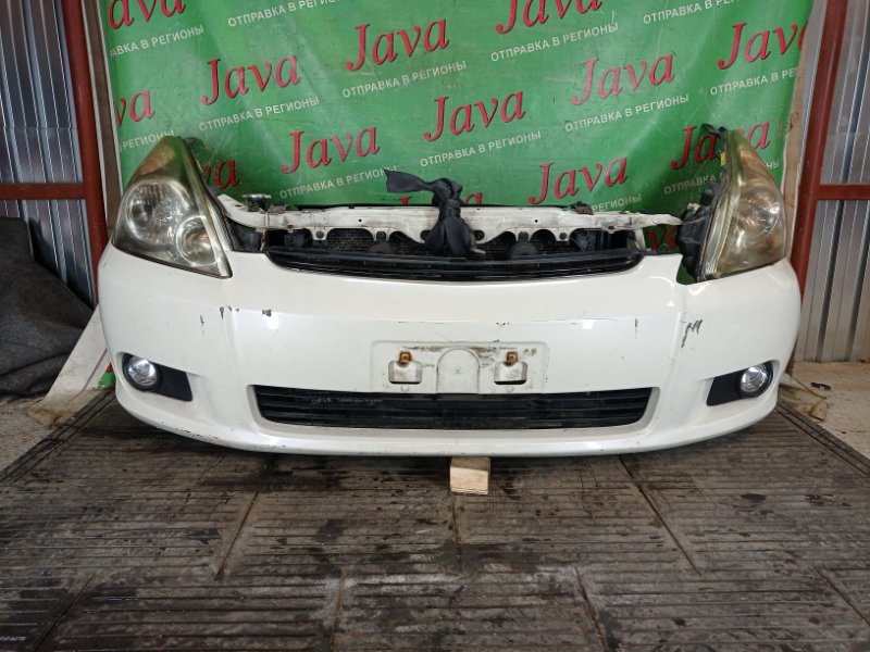 Ноускат Toyota Wish ZNE10 1ZZ-FE 2005 передний (б/у) 1-я МОДЕЛЬ.КСЕНОН. ТУМАНКИ. ЛОМ КРЕПЛЕНИЙ БАМПЕРА.