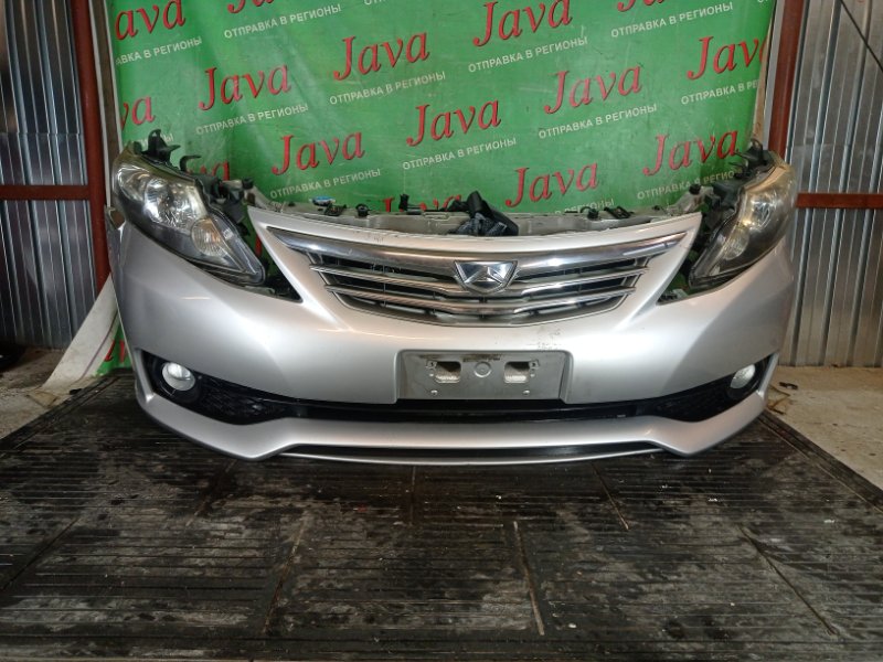 Ноускат Toyota Allion ZRT261 3ZR-FAE 2011 передний (б/у) 2-я МОДЕЛЬ.  ГАЛОГЕН. ТУМАНКИ.  ЛОМ НИЖНИХ КРЕПЛЕНИЙ БАМПЕРА.