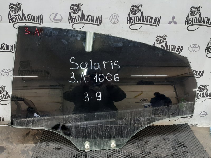 Стекло Hyundai Solaris СЕДАН G4FA 2014 заднее левое (б/у)