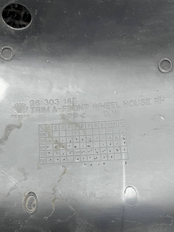 Обшивка стойки нижняя задняя правая Chevrolet lanos T100 A15SMS