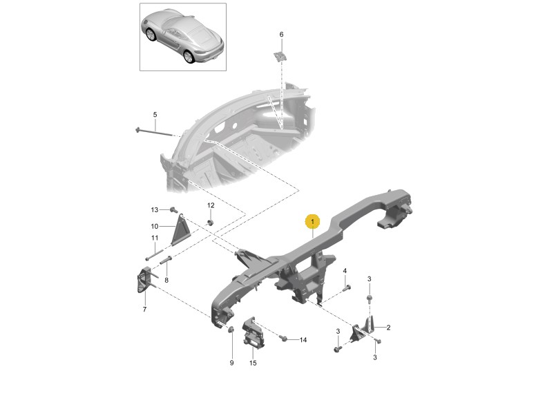 Торпедо Porsche Cayman 982C 2016 (б/у)