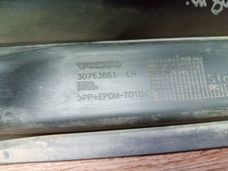 Накладка на порог (наружная) левая XC70 2008