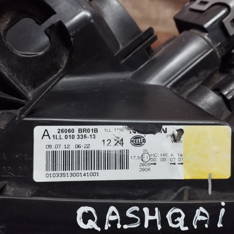 Фара левая QASHQAI 2012 J10