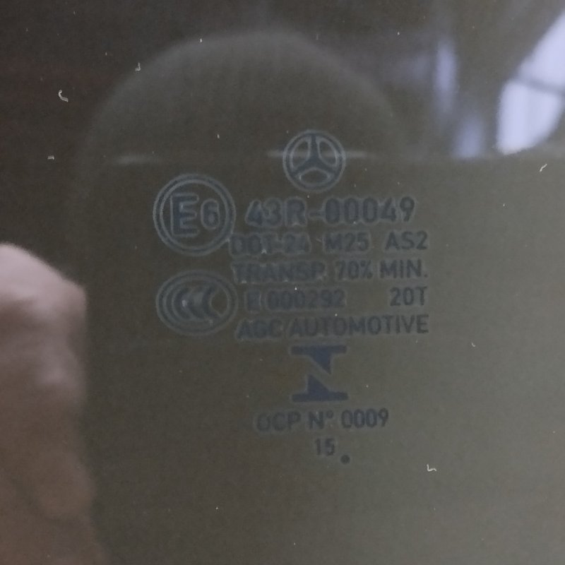 Стекло двери задней левой E-CLASS 2015 W213