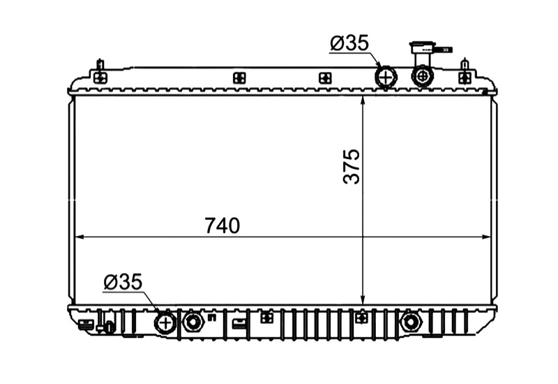 Радиатор ДВС Tiggo T11 2005-2013 AT 2.4 4G64