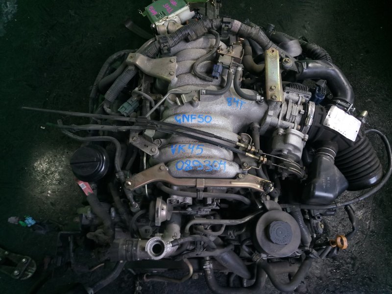 Двигатель Nissan Cima GNF50 VK45-DE (б/у)