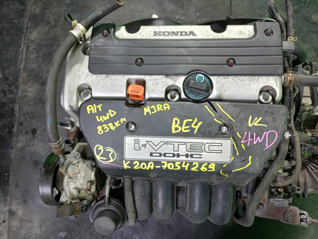 Двигатель HONDA EDIX BE4 K20A (б/у)