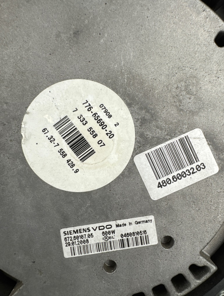 Вентилятор охлаждения радиатора X5 2008 E70 N52