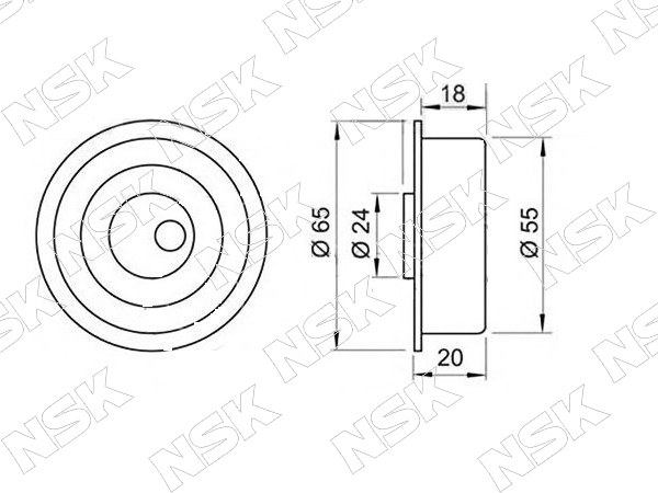 Подшипник Mitsubishi Pajero V21C 4G63 55TB0301