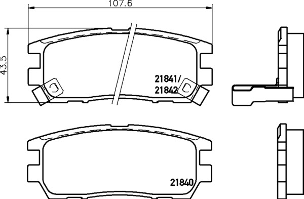 Тормозные колодки Mitsubishi Pajero V21C 4D56 заднее NP3002