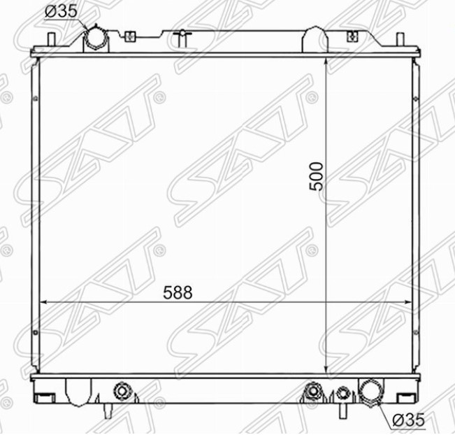 Радиатор двс Mitsubishi Delica PA3V 4M40 MC0005-2.8-2R