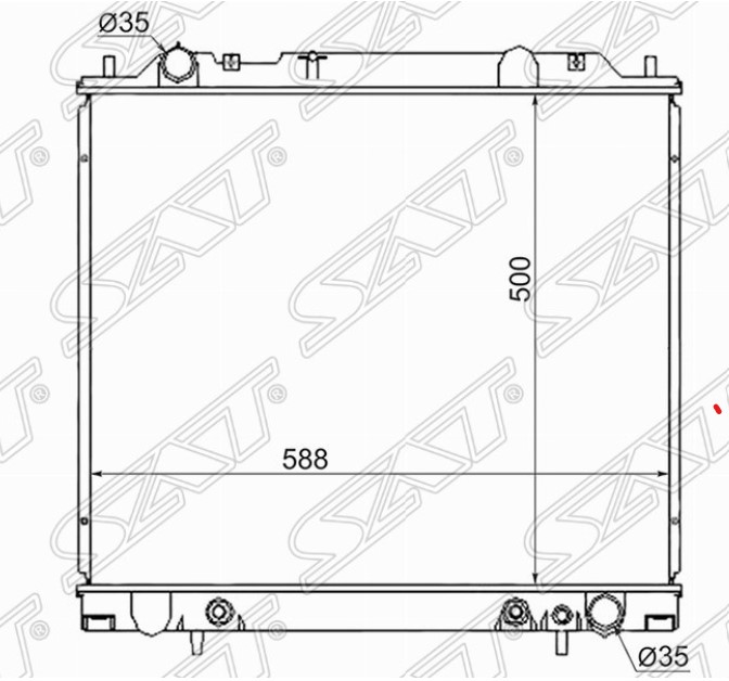 Радиатор двс Mitsubishi Delica PD8W 4M40 MC0005-2.8