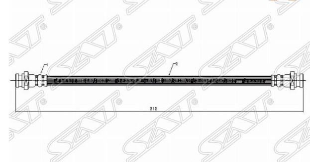 Шланг тормозной Mitsubishi Delica P23V 4D56 ST-MB500748