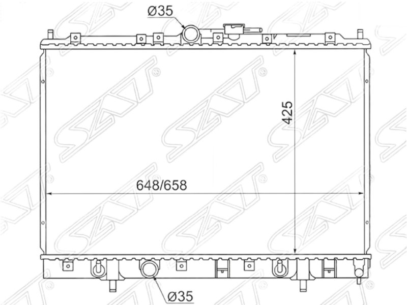 Радиатор двс Mitsubishi Pajero Io H61W 4G18 MC00012