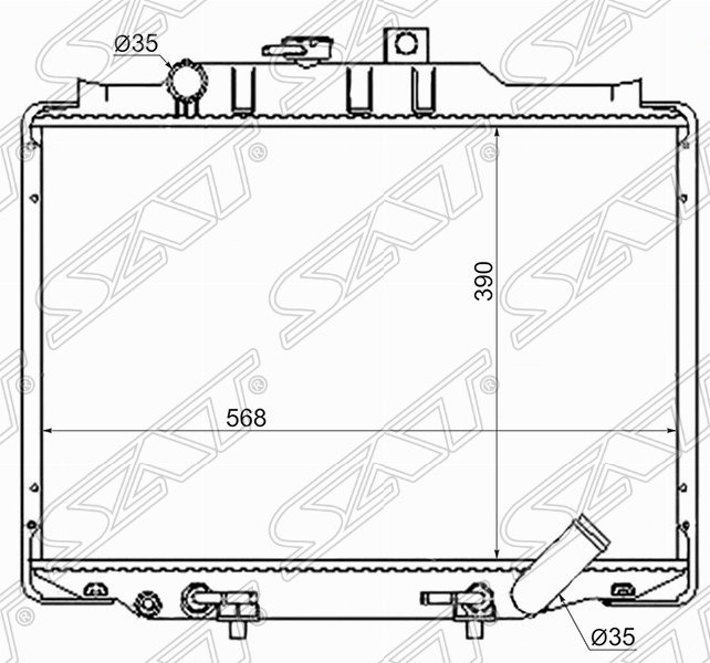 Радиатор двс Mitsubishi Delica P03V 4D56 MC0005-L300-D