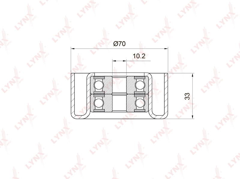 Ролик обводной Toyota Prado GDJ150 1TRFE PB-7033