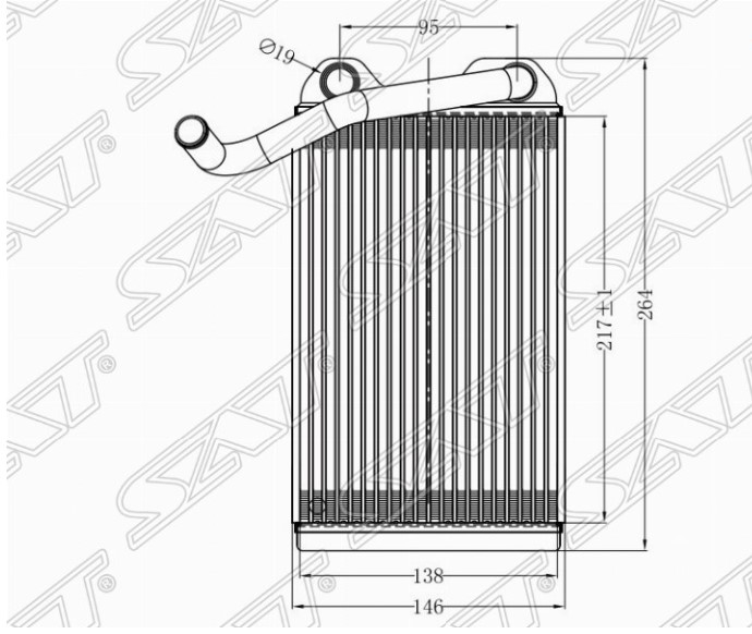 Радиатор отопителя салона Toyota Hilux Surf KZN130G ST-TY93-395-0