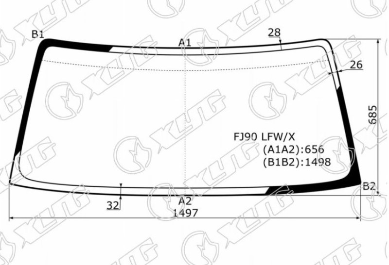 Стекло лобовое Toyota Land Cruiser Prado KDJ90 FJ90 LFW/X