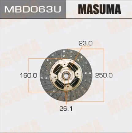 Диск сцепления Mitsubishi Delica PD8W 4D56 MBD063U