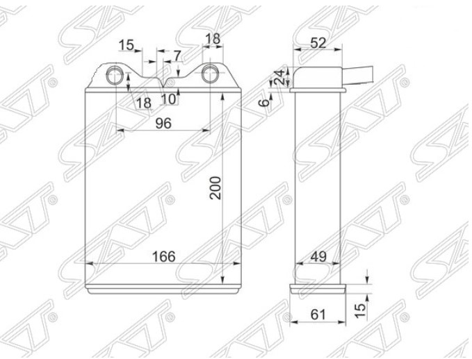 Радиатор печки Toyota Land Cruiser FJ80 ST-TY88-395-0