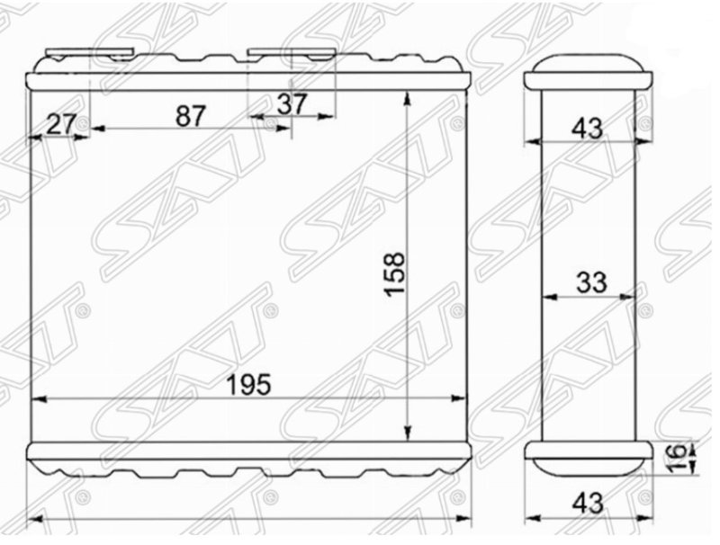 Радиатор печки Nissan Skyline BCNR33 ST-DTW1-395-0