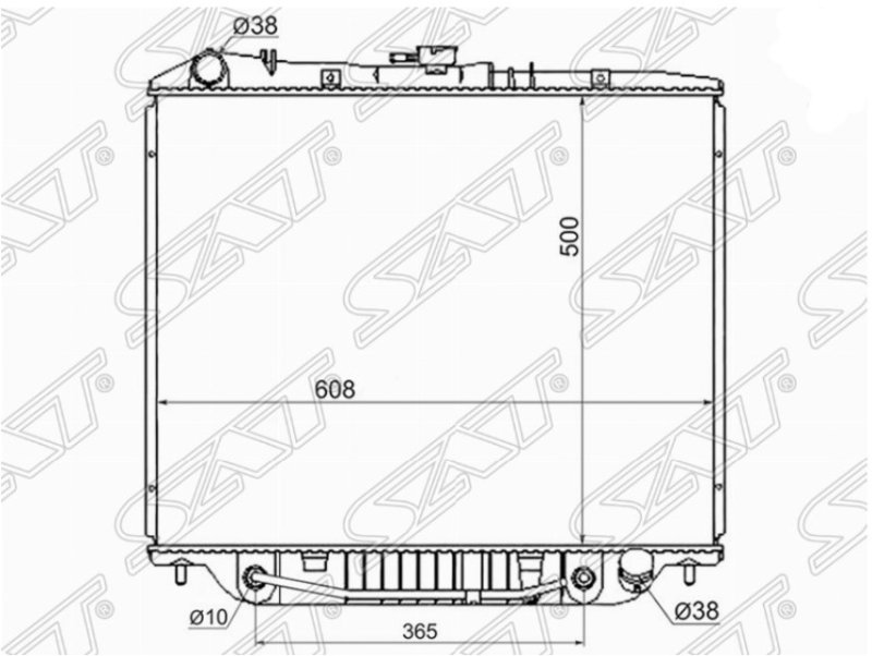 Радиатор двс Isuzu Bighorn UBS25DW 4JG1 IS0005-D