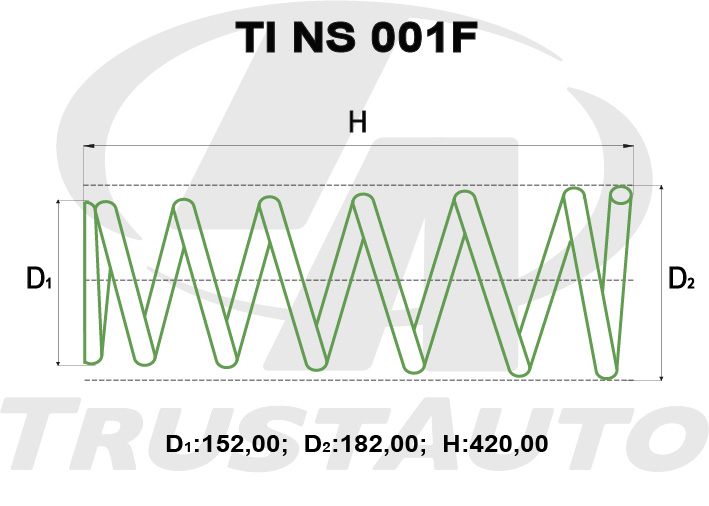 Пружина Nissan Terrano PR50 передняя TINS001F