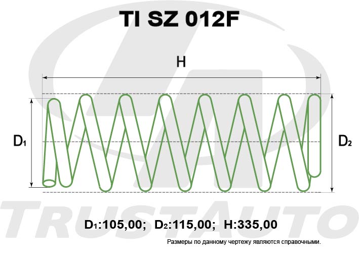 Пружина Suzuki Escudo TA02W передняя TISZ012F