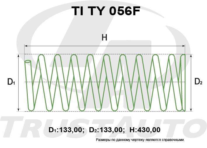 Пружина Toyota Land Cruiser Prado KZJ71 передняя TITY056F