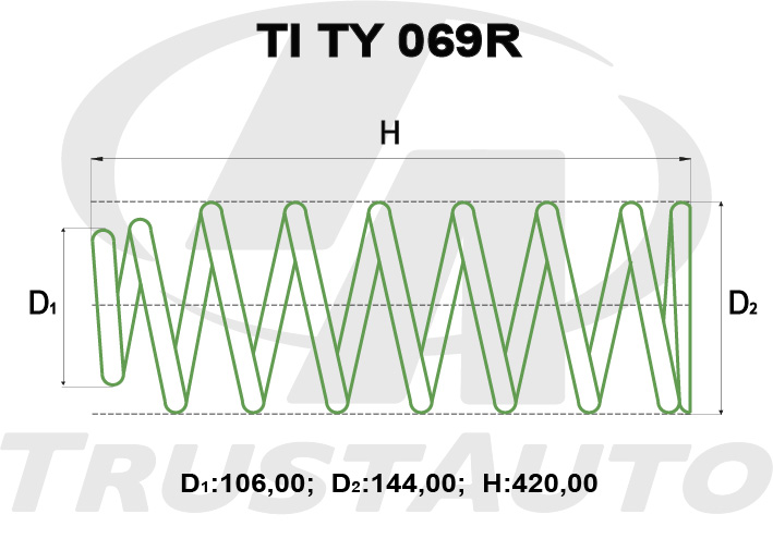 Пружина Toyota Hilux Surf KDN185 задняя TITY069R