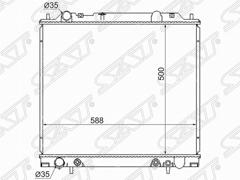 Радиатор двс Mitsubishi Delica PB6W 4D56 MC0005-3R