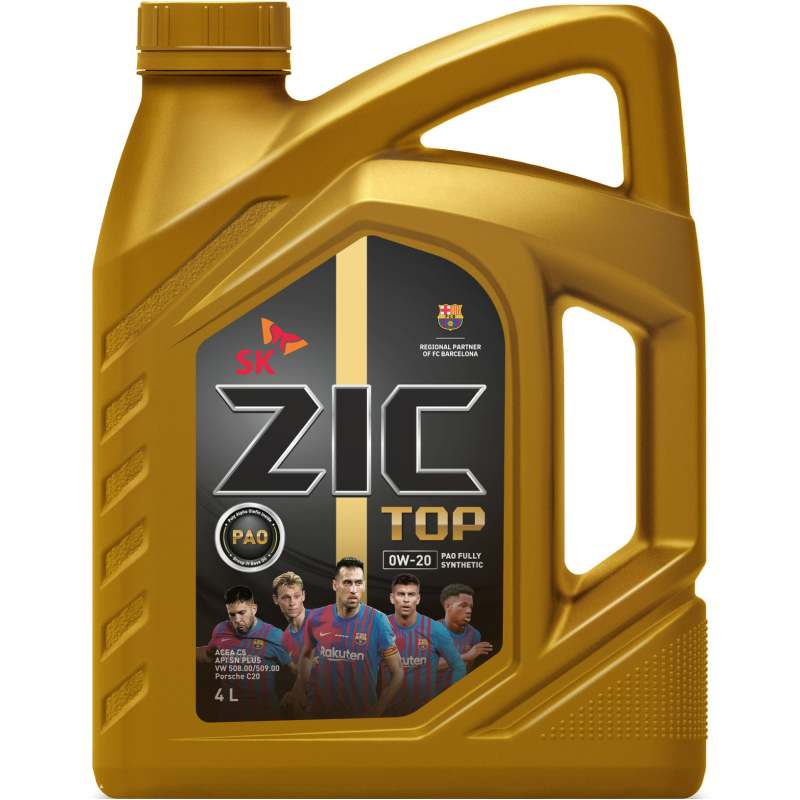 Масло моторное 4L 0W20 синтетика ZIC TOP 0w20 SN Plus