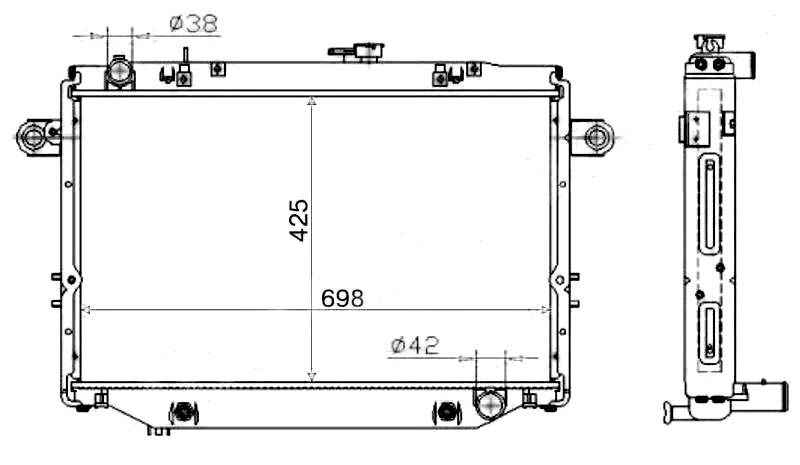 Радиатор двс Toyota Land Cruiser FZJ105 TY0009-105