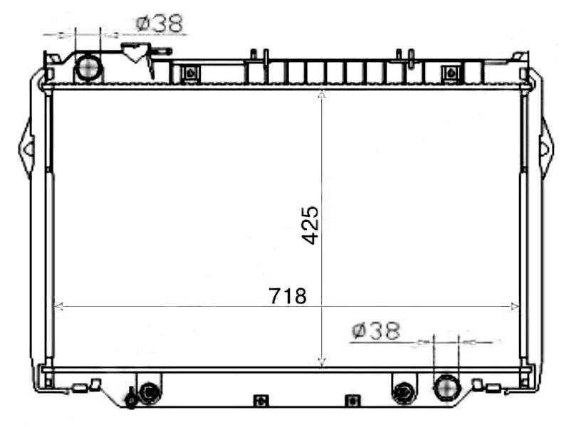 Радиатор двс Toyota Land Cruiser FJ80 1HDFT TY0009-J80D-AT