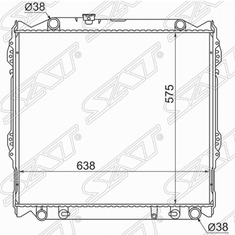 Радиатор двс Toyota Land Cruiser Prado KDJ90 TY0008-J95D