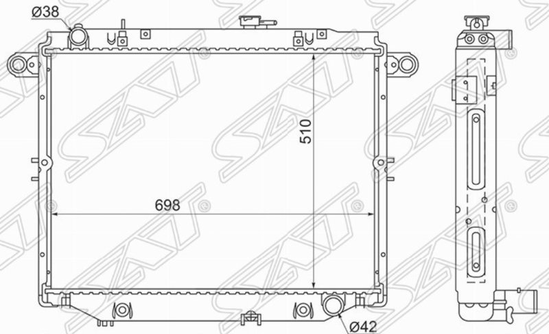 Радиатор двс Toyota Land Cruiser UZJ100 2UZFE TY0009-100