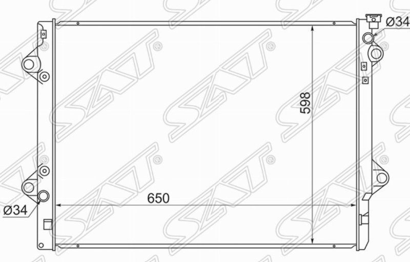 Радиатор двс Toyota Land Cruiser Prado GRJ120 TY0009-120-2R