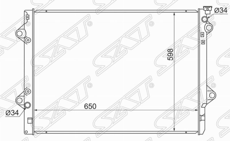 Радиатор двс Toyota Land Cruiser Prado GRJ120 1GRFE TY0009-120