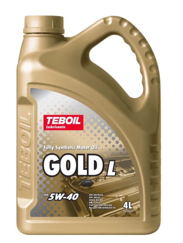 Масло моторное 4L+1L 5W40 синтетика TEBOIL GOLD L 5W40