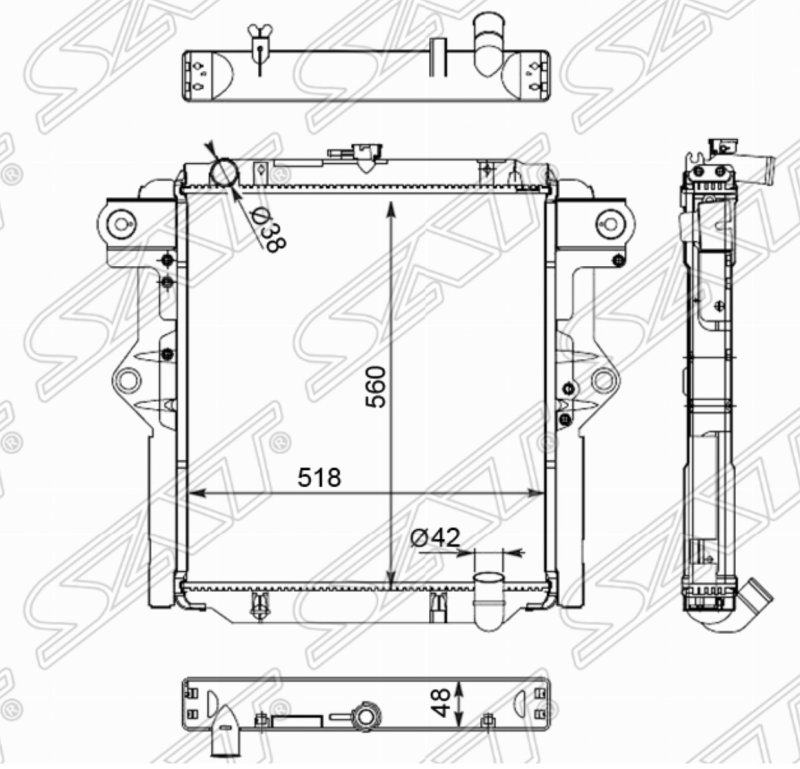 Радиатор двс Toyota Land Cruiser HZJ70 1HZ ST-10-0110