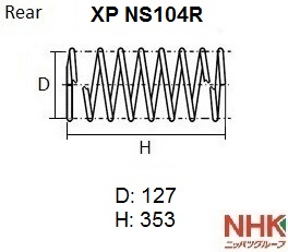 Пружина Nissan Terrano R50 задняя XPNS104R